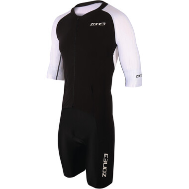 ZONE3 LAVA LONG DISTANCE Short-Sleeved Zipped Race Suit Grey/White 2023 0